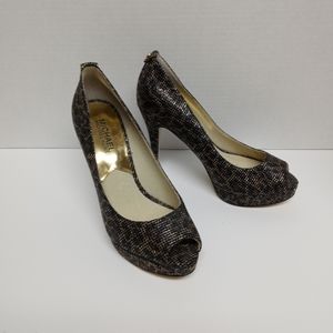 Michael Kors platform peep-toe heels